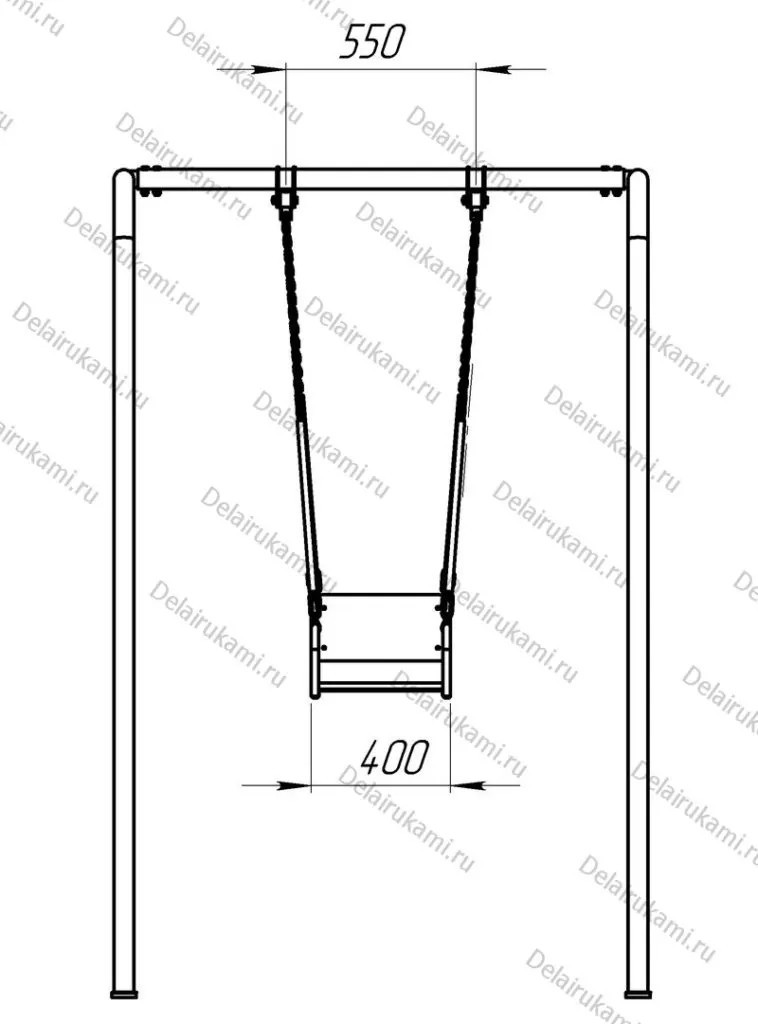 Чертеж качели