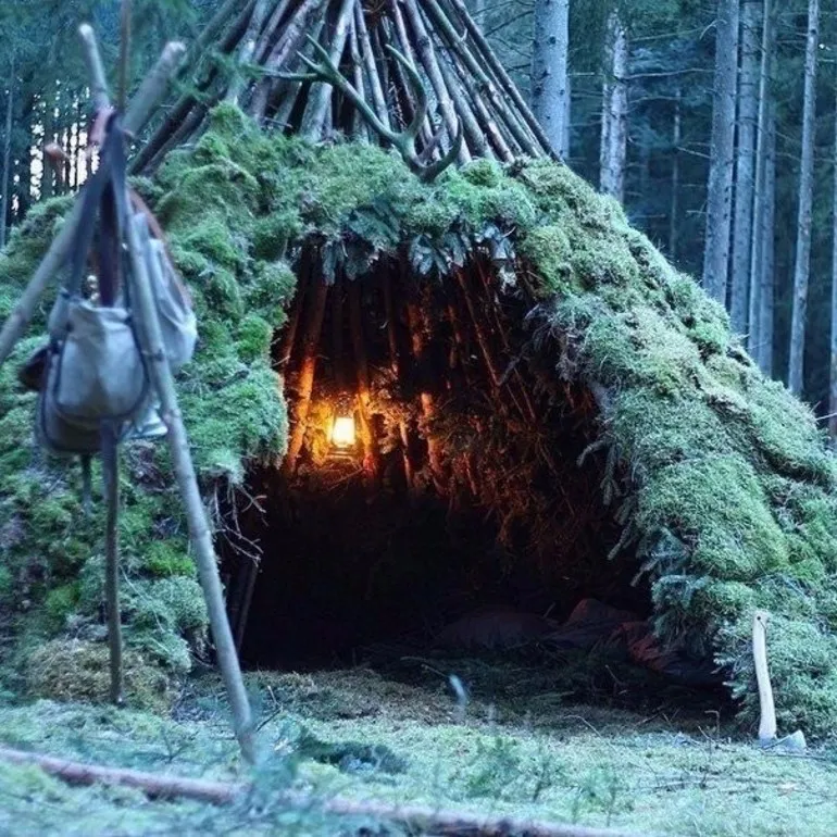  как построить шалаш в лесу 