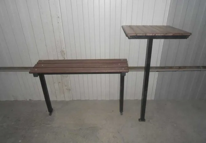 Упрощенный комплект стола и скамейки для благоустройства могилы