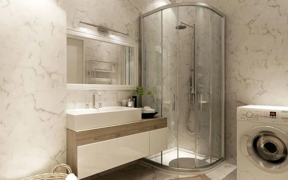 Дизайн ванной комнаты с душевой кабиной ...