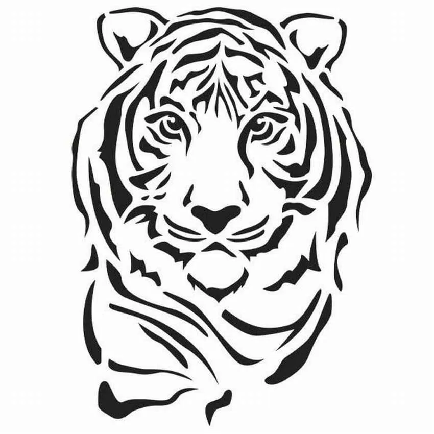 шаблоны на Новый 2022 год тигра для вырезания из бумаги